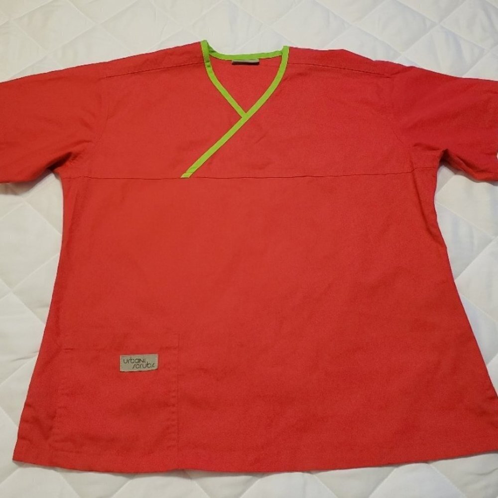 Urbane Scrubs Small Top- Hot Pink